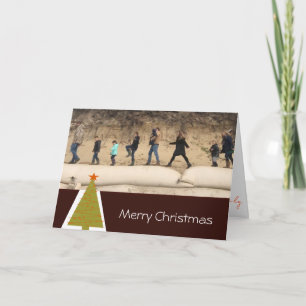 Merry Christmas In Elegant Browns Holiday Card