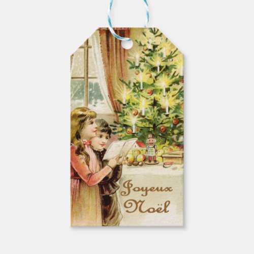 Merry Christmas in French Gift Tags