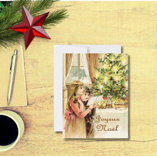 Merry Christmas in French Holiday Card