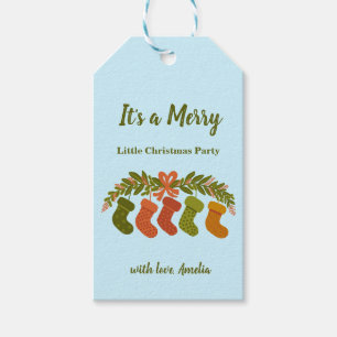 Merry Christmas in Holly’s Boots Party Gift Tags