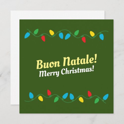 Merry Christmas in Italian Holiday Card