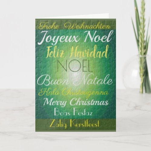 Merry Christmas in Many Languages Card