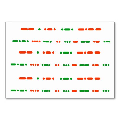 Merry Christmas in Morse Code Gift Card Inserts