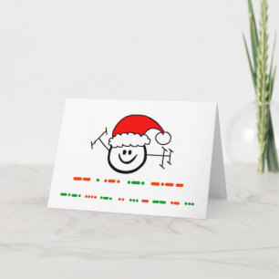 Merry Christmas in Morse Code Happy Ham Card