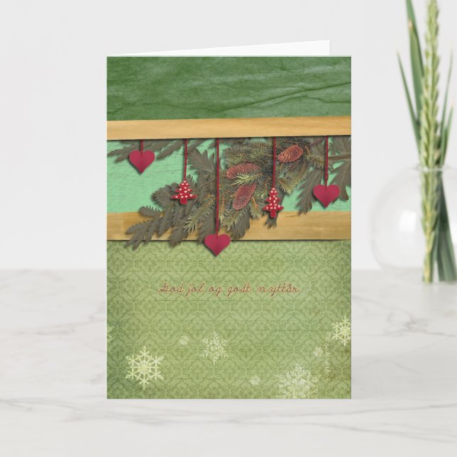 Merry Christmas in Norwegian, Christmas card (Front)