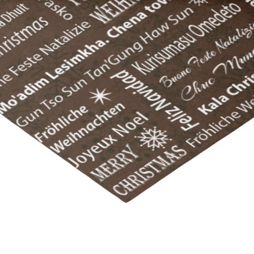 Merry Christmas in Other Languages Tissue Paper