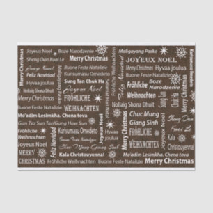 Merry Christmas in Other Languages Tissue Paper