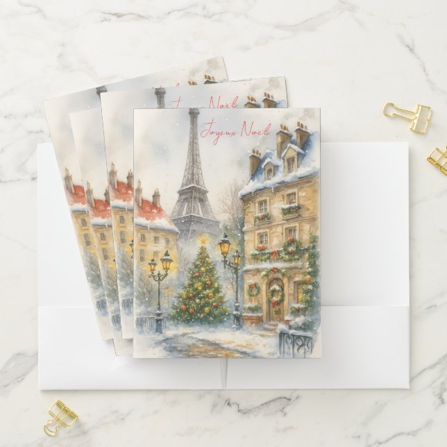 Merry Christmas in Paris Pocket Folder  (In Situ)