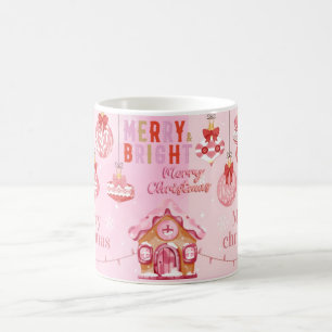 merry Christmas in pink Coffee Mug