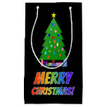 [ Thumbnail: "Merry Christmas!" in Rainbow Text + Tree, Gifts S Gift Bag ]