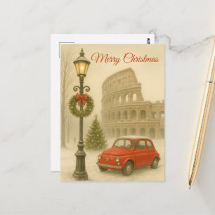 Merry Christmas in Rome – Holiday Art Gift  Postcard