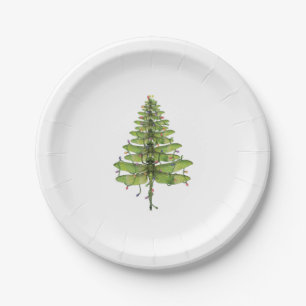 Merry Christmas insect Lover Xmas Dragonfly Paper Plates