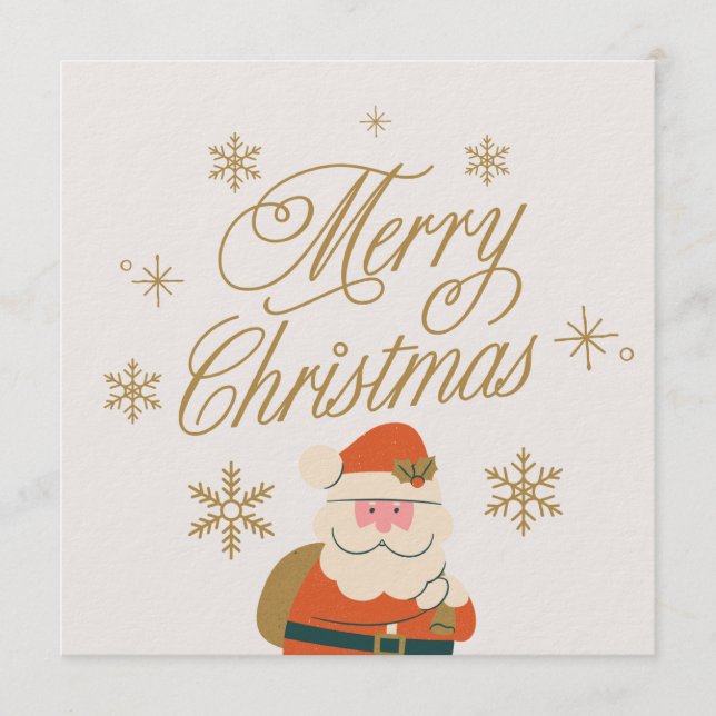 Merry Christmas Invitation Card (Front)