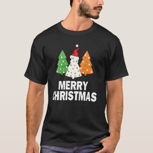 Merry Christmas Irish 3 Tree Ireland Lovers Flag C T_Shirt