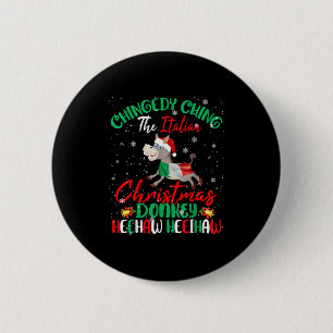 Merry Christmas Italian Funny Italian Santa Heehaw Button