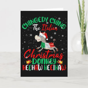 Merry Christmas Italian Funny Italian Santa Heehaw Card