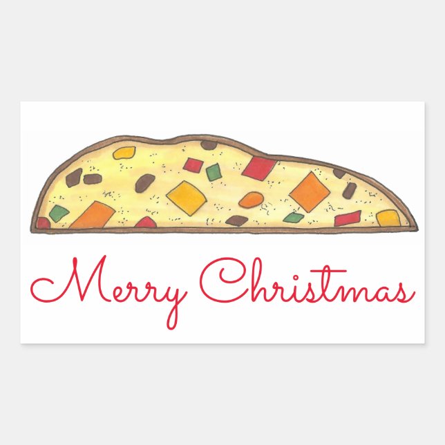 Merry Christmas Italian Holiday Biscotti Stickers (Front)