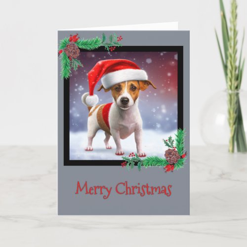 Merry Christmas Jack Russell Terrier Greeting Card