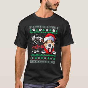 Merry Christmas Jack Russell Terrier Ugly Christma T-Shirt