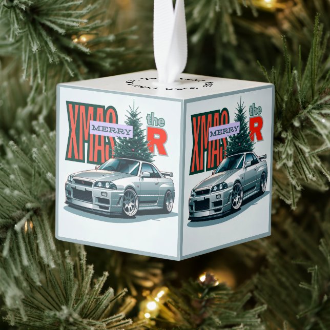 Merry Christmas - (JDM Legends) Cube Ornament (Tree)