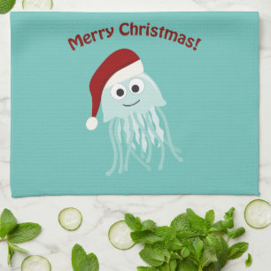 Merry Christmas! Jellyfish Kitchen Towel