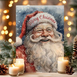 Merry Christmas Jolly Watercolor Santa Claus Holiday Card<br><div class="desc">Celebrate the magic of Christmas with this heartwarming card featuring a jolly Santa Claus in the snow,  radiating joy and holiday cheer. The "Merry Christmas" message adds a classic touch,  perfect for sending festive greetings to friends and family.</div>