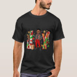 Merry Christmas Joy Afro Black Boy African America T-Shirt