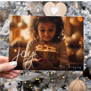 Merry Christmas, joy greeting card