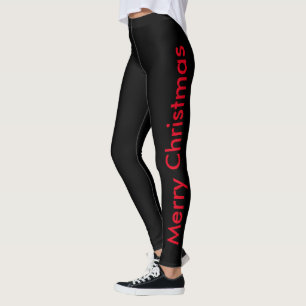 Merry Christmas Joy to the World Black Leggings