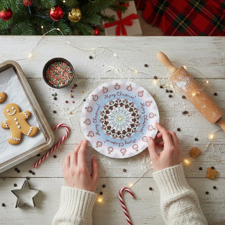 Merry Christmas Kaleidoscope Paper Plates