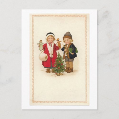 Merry Christmas Kids Holiday Postcard