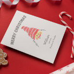 Merry Christmas | Kids | Santa Holiday Card<br><div class="desc">This cute kids christmas card,  featuring santa,  with their name below and a simple message and who its from. All font styles,  size and color can be changed by clicking on the customize further link after personalizing.</div>