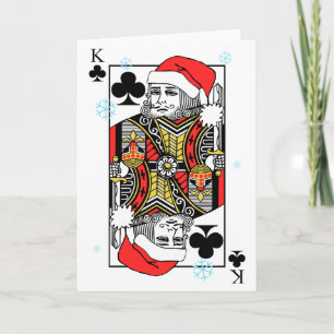 Merry Christmas King of Clubs Holiday Card