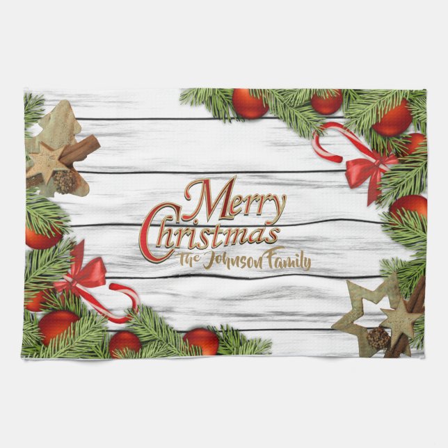 Merry Christmas Kitchen Towel (Horizontal)