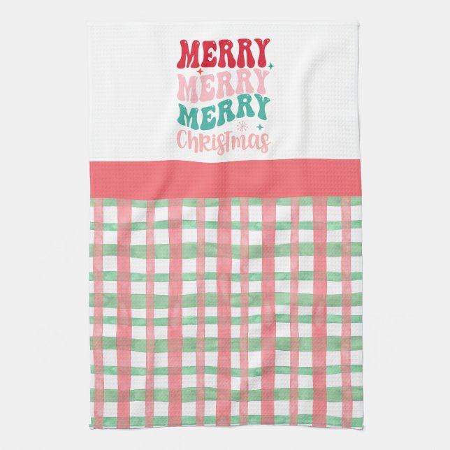 Merry Christmas  Kitchen Towel (Vertical)