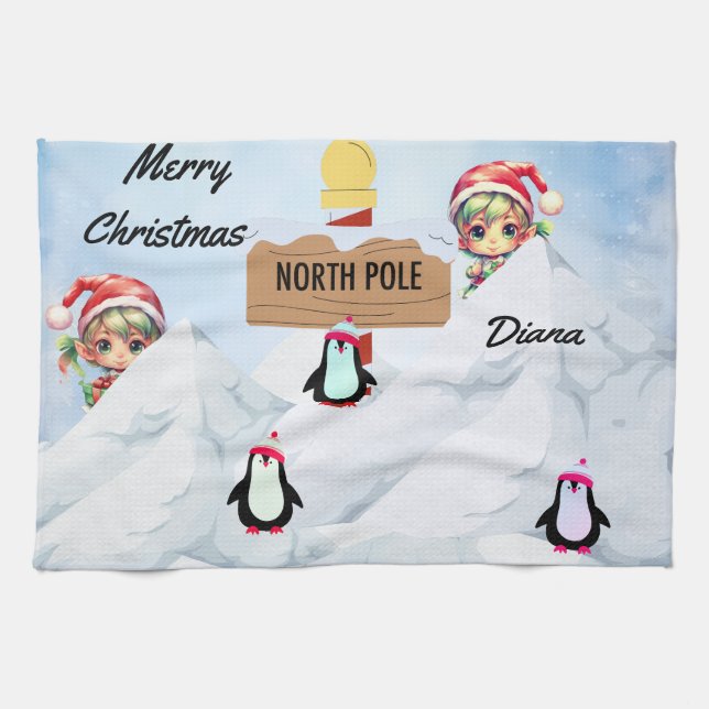 Merry Christmas  Kitchen Towel (Horizontal)
