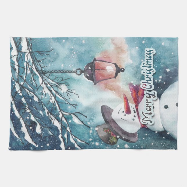 Merry Christmas   Kitchen Towel (Horizontal)