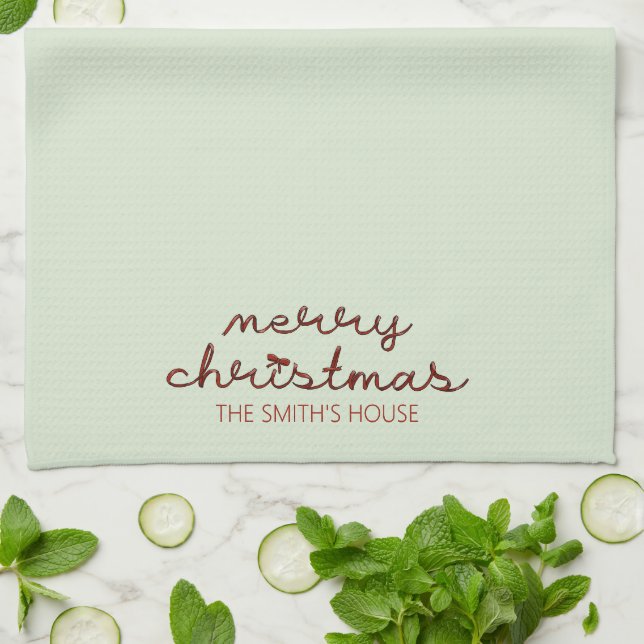 Merry Christmas Kitchen Towels (Folded)