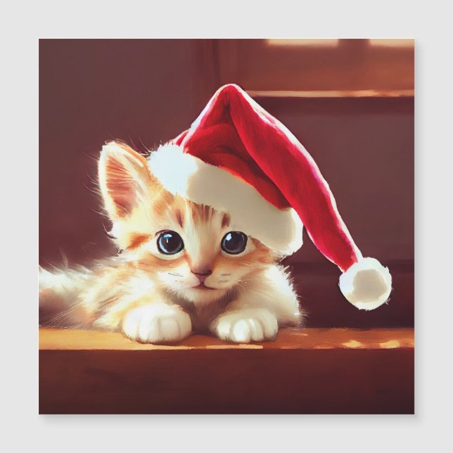 Merry Christmas Kitten Card (Front)