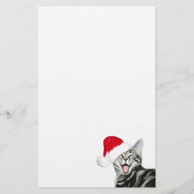 Merry Christmas kitten Stationery (Front)