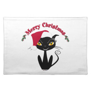 Merry Christmas Kitty Cat Placemat