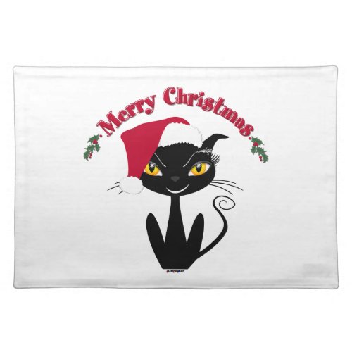 Merry Christmas Kitty Cat Placemat