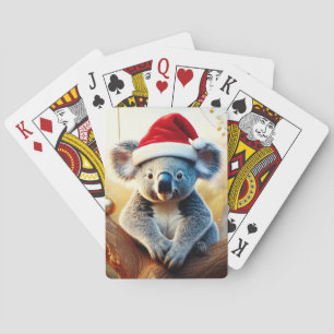 Merry Christmas Koala sitting in Gumtree Poker Cards