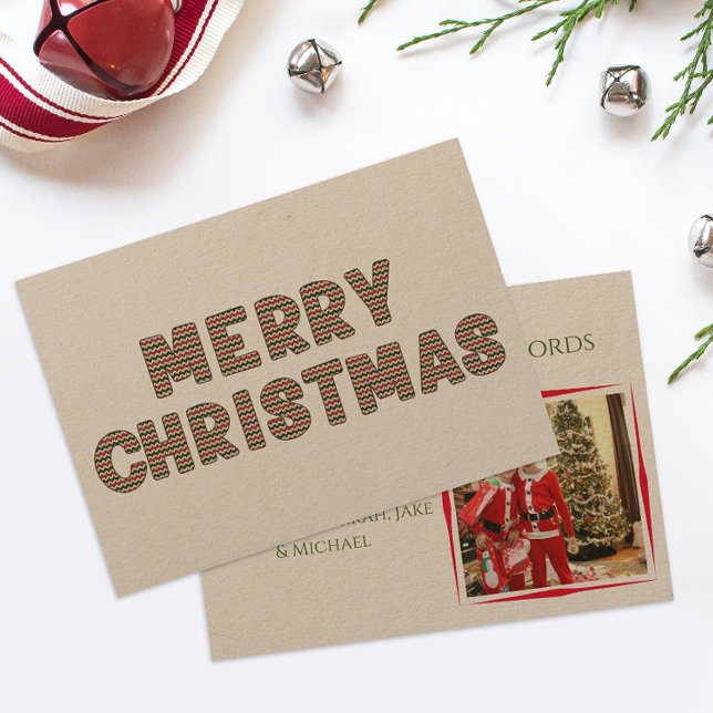 Merry Christmas Kraft Photo Holiday Card (Creator Uploaded)