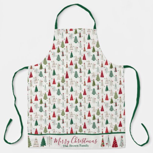 Merry Christmas l Modern Minimalist Christmas Tree Apron