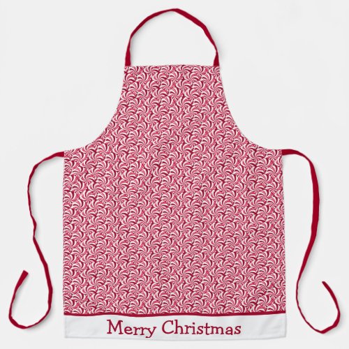 Merry Christmas l Peppermint Candies Scales Red Apron