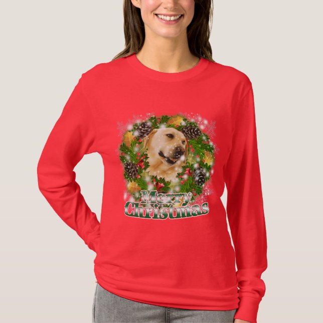 Merry Christmas Lab T-Shirt (Front)