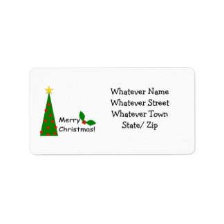 Merry Christmas Label