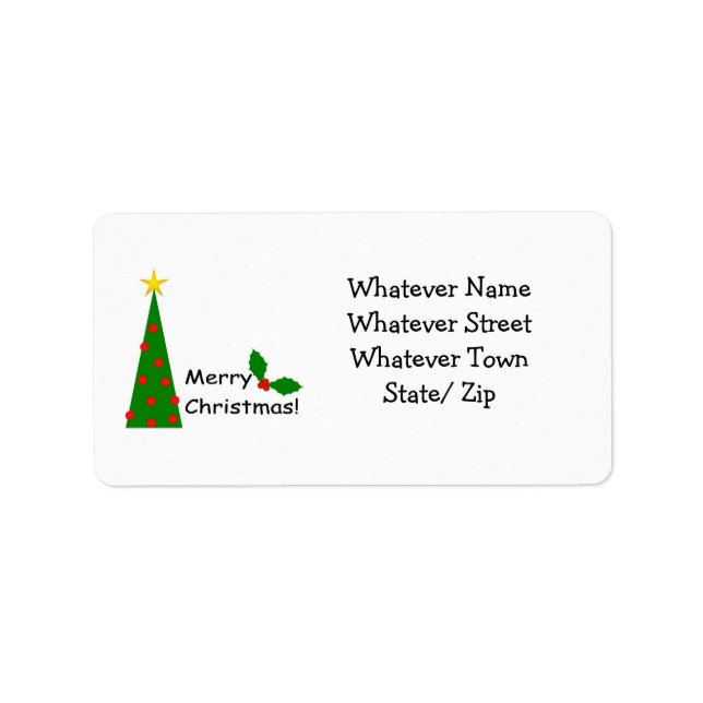 Merry Christmas Label (Front)