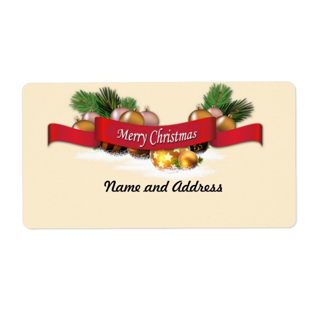 Merry Christmas Label (Front)